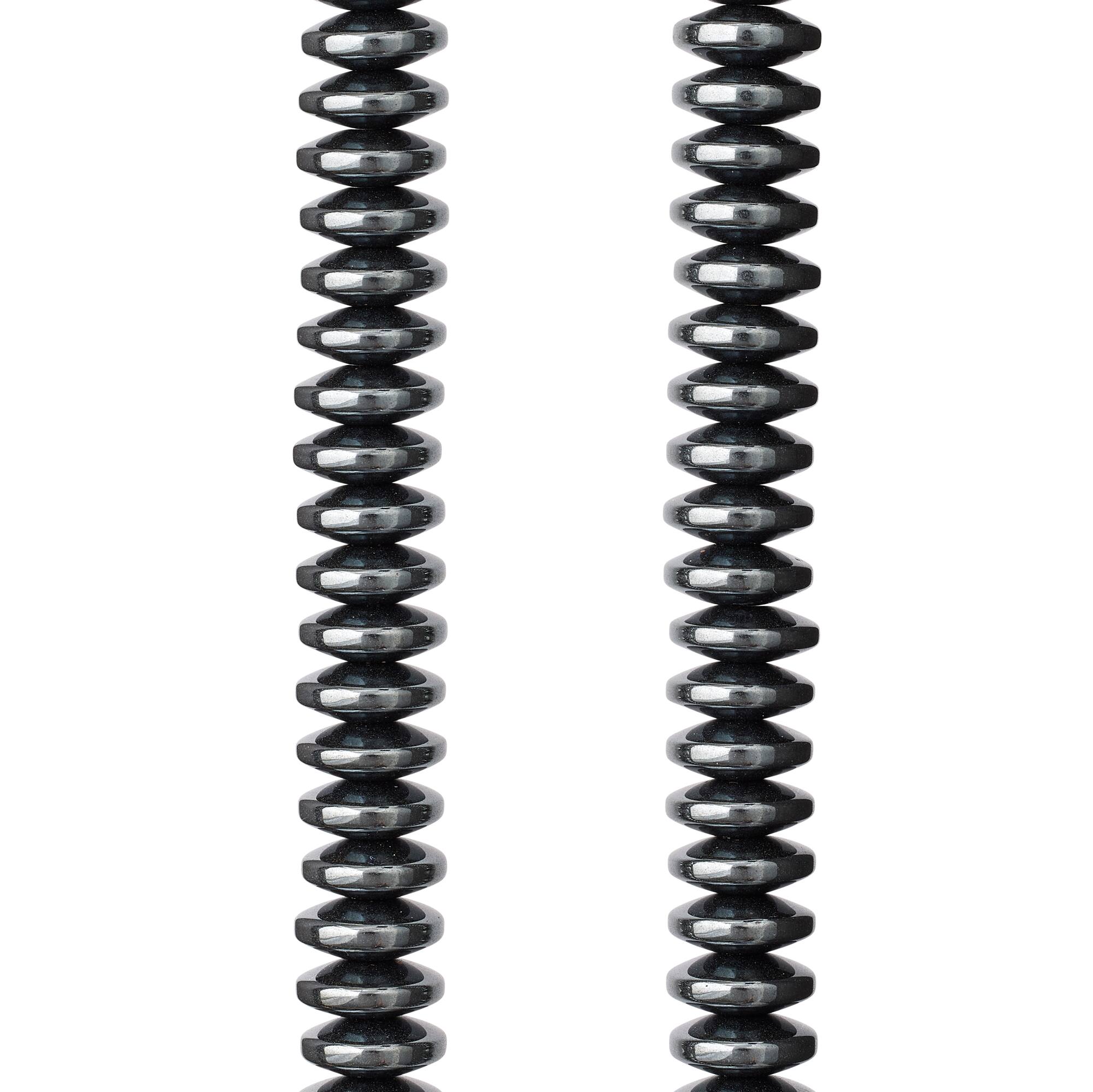 Rondelle Hematite Stone Beads, 8mm by Bead Landing™